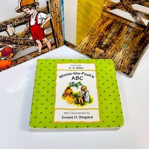 Vintage Winnie the Pooh Wooden Book Set